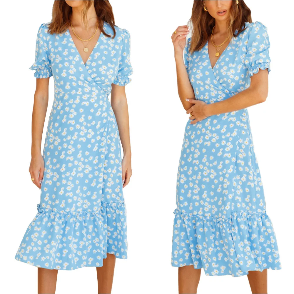 Women's Casual Ruffle Loose V-Neck Side Slit Maxi Dress Sundress Summer Beach Sexy Holiday Vestidos
Women's Casual Ruffle Loose V-Neck Side Slit Maxi Dress Sundress Summer Beach Sexy Holiday Vestidos