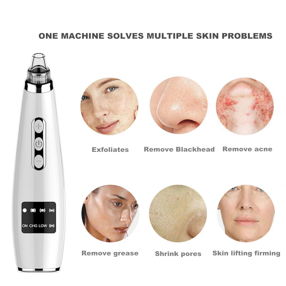 Blackhead Remover Vacuum, Electric Facial Comedo Suction Pore Cleaner Extractor Tool With 5 Replaceable Suction Heads XA32U
Blackhead Remover Vacuum, Electric Facial Comedo Suction Pore Cleaner Extractor Tool With 5 Replaceable Suction Heads XA32U