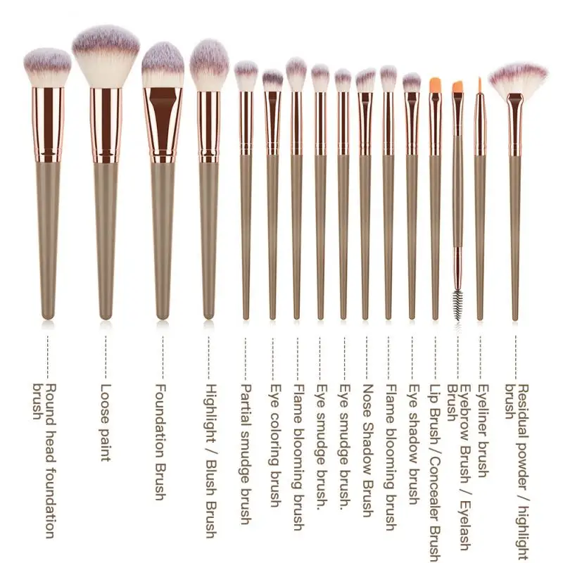 16 PCS Makeup Brush Eye Shadow Brush Eyebrow Brush Foundation Brush Powder Brush High Quality Skin-friendly Portable Makeup Tool
16 PCS Makeup Brush Eye Shadow Brush Eyebrow Brush Foundation Brush Powder Brush High Quality Skin-friendly Portable Makeup Tool