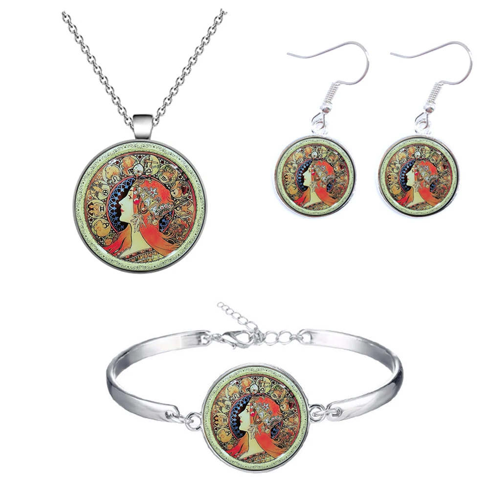 Jewelry Set Necklace earring bracelet retro Russian queen 12 constellation girl gift jewelry manufacturer wholesale
Jewelry Set Necklace earring bracelet retro Russian queen 12 constellation girl gift jewelry manufacturer wholesale
