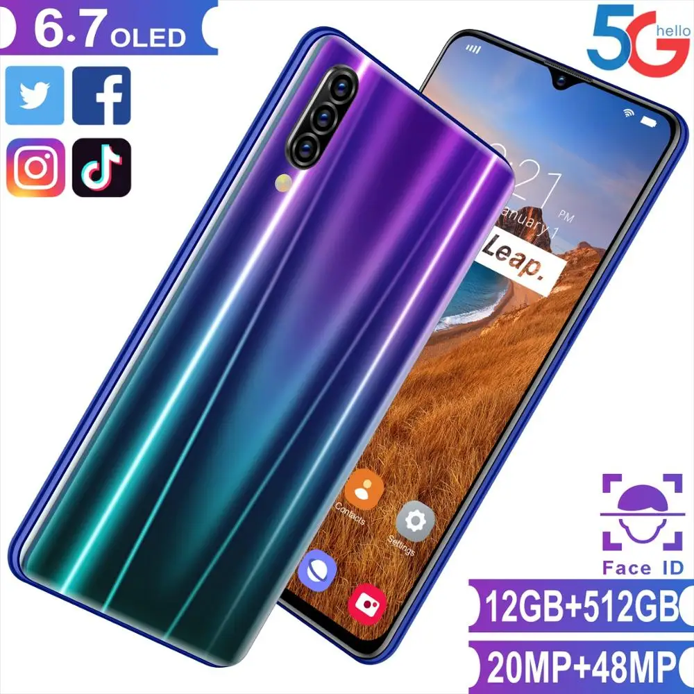 M9 PRO 8GB RAM 256GB 512GB ROM 6.7 Inch Face ID Smart Phone Dual SIM+MicroSD Cellphones 20+48MP MTK6889 10 Core Andriod Phone
M9 PRO 8GB RAM 256GB 512GB ROM 6.7 Inch Face ID Smart Phone Dual SIM+MicroSD Cellphones 20+48MP MTK6889 10 Core Andriod Phone