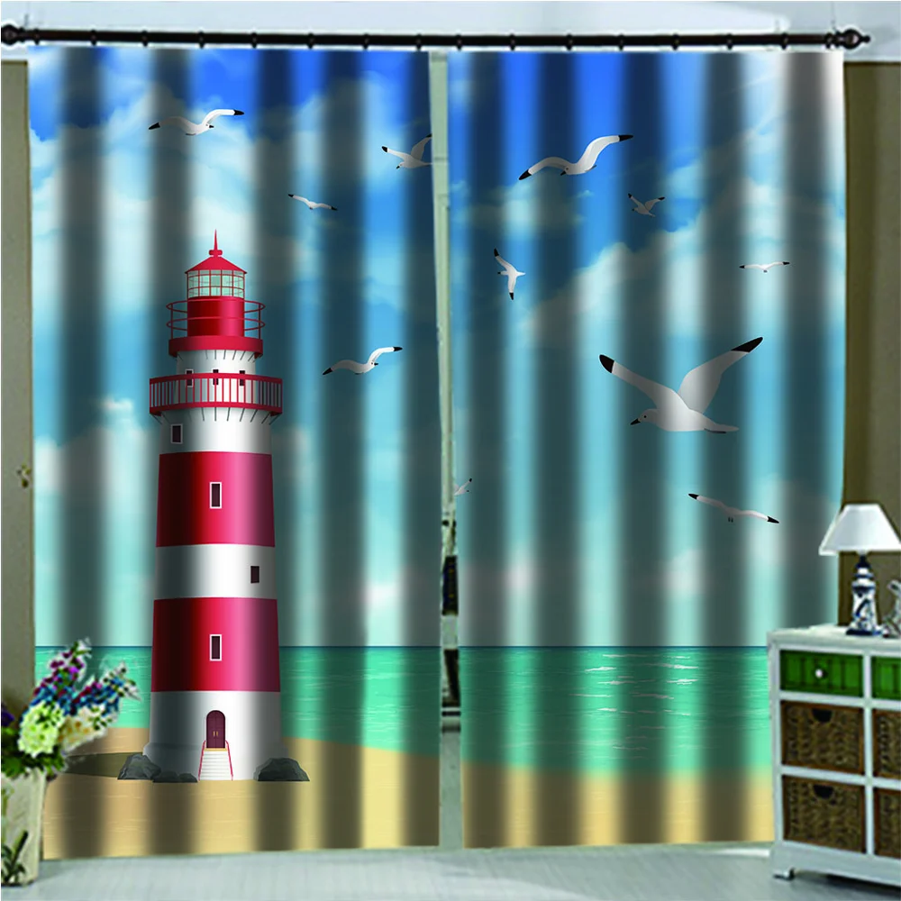 Custom Curtains Nature Seascape, lighthouse, seagull photo print 3d curtain Mediterranean Door curtain
Custom Curtains Nature Seascape, lighthouse, seagull photo print 3d curtain Mediterranean Door curtain