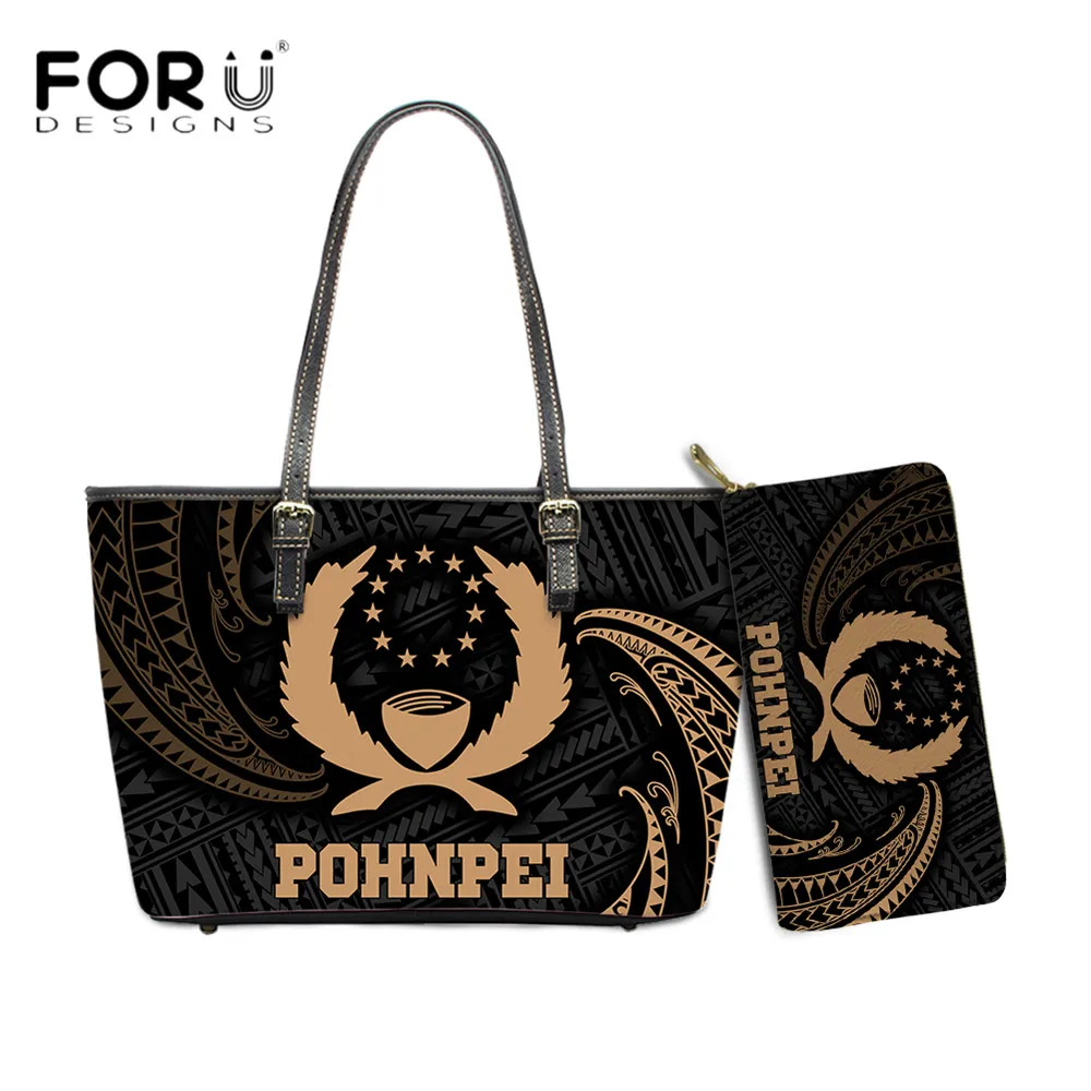 FORUDESIGNS Brand Designs Large Leather Women Handbag And Purse Set Polynesian Pohnpei Tribal Printed Clutch Wallets Totes Femme
FORUDESIGNS Brand Designs Large Leather Women Handbag And Purse Set Polynesian Pohnpei Tribal Printed Clutch Wallets Totes Femme