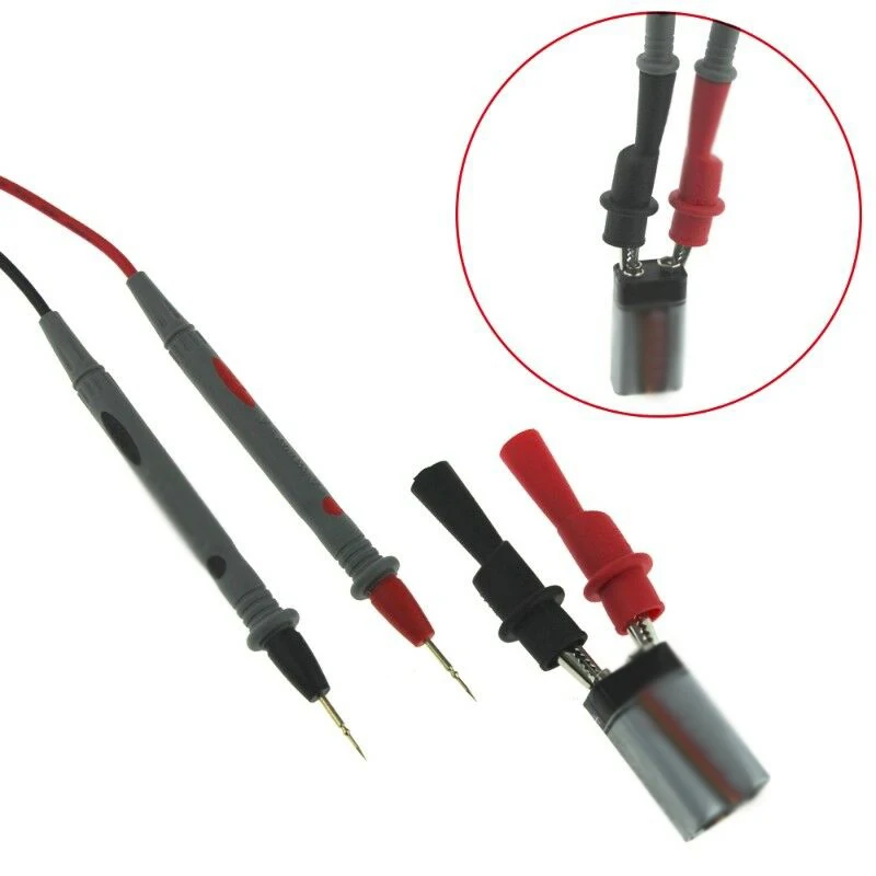 Replacement Multimeter Probe Cable Clamp Probe Tester PVC wire Alligator Hook Clip
Replacement Multimeter Probe Cable Clamp Probe Tester PVC wire Alligator Hook Clip