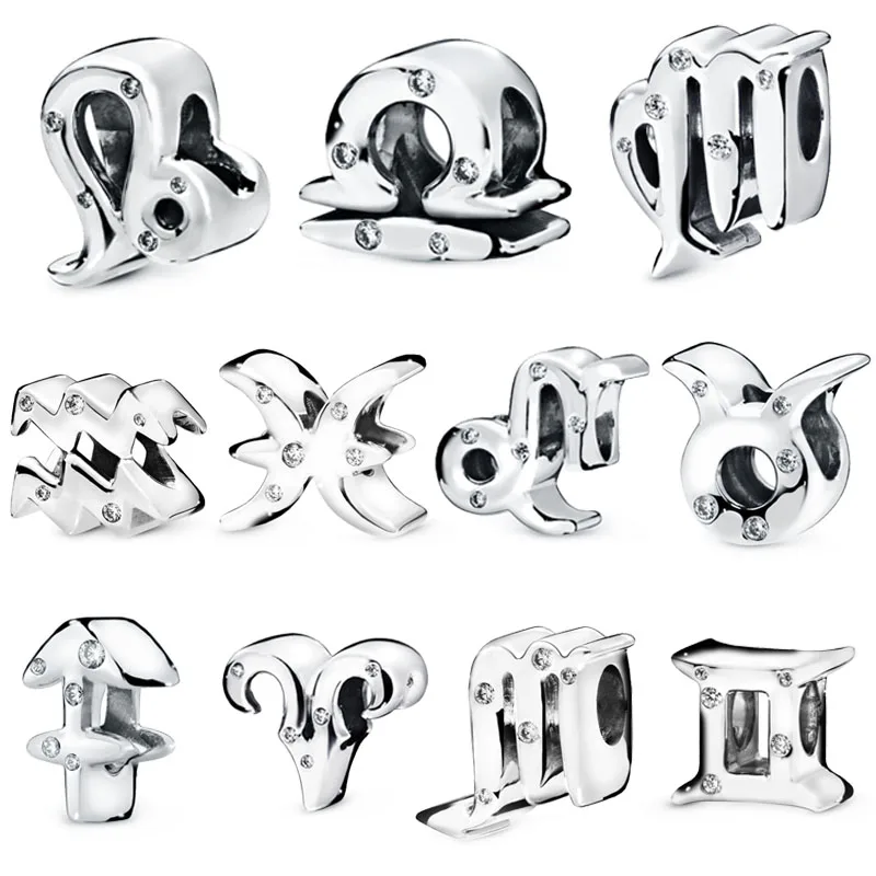 Special offer Winter 925 Sterling Silver Star Sign Beads Sparkling Zodiac Charms fit Original Pandora Bracelet 12 Constellat
Special offer Winter 925 Sterling Silver Star Sign Beads Sparkling Zodiac Charms fit Original Pandora Bracelet 12 Constellat