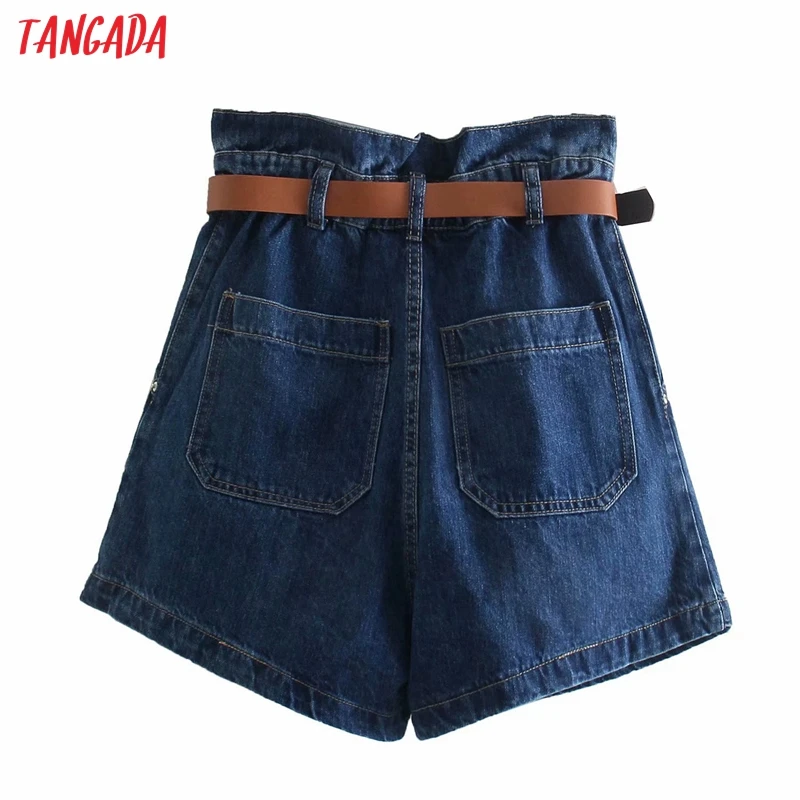 Tangada Women Vintage Blue Denim Shorts with Belt Zipper Pockets Female Retro Casual Shorts Pantalones 4M122
Tangada Women Vintage Blue Denim Shorts with Belt Zipper Pockets Female Retro Casual Shorts Pantalones 4M122