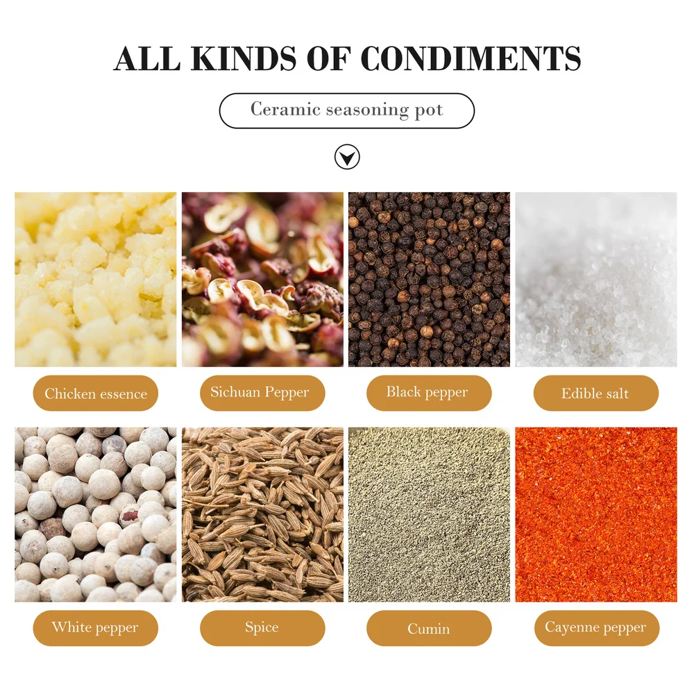 1 Set Creative Seasoning Cans Holders Ceramic Spice Containers (Assorted Color)
1 Set Creative Seasoning Cans Holders Ceramic Spice Containers (Assorted Color)