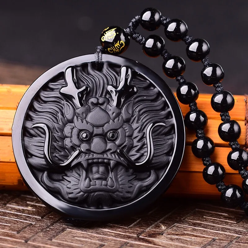 Natural Obsidian Dragon Head Pendant Jewelry Fine Jewelry Dragon Head Round Brand Transfer Security Crystal Pendant Necklace
Natural Obsidian Dragon Head Pendant Jewelry Fine Jewelry Dragon Head Round Brand Transfer Security Crystal Pendant Necklace