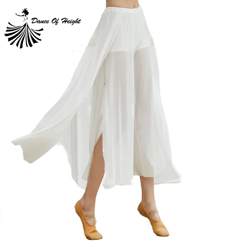Women's Classical Dance Costume Sheer Flowy Hanfu Pant Side Split Wide Leg Chinese Folk Dance Wear Silver Shine 2 Layers White
Women's Classical Dance Costume Sheer Flowy Hanfu Pant Side Split Wide Leg Chinese Folk Dance Wear Silver Shine 2 Layers White