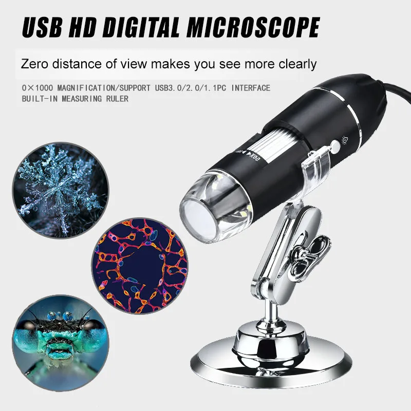 Фото Цифровой USB микроскоп 1080 шсветодиодный камера 2 Мп P|Микроскопы| |