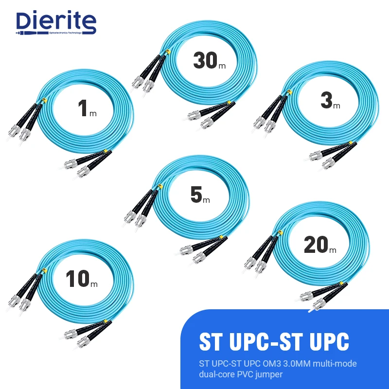 5PCS A Pack OM3 ST UPC To ST UPC Multi-Mode OM3 Fiber Cable Multimode Duplex Fiber Optical Jumper Patch Cord Good Quality 3M 5M
5PCS A Pack OM3 ST UPC To ST UPC Multi-Mode OM3 Fiber Cable Multimode Duplex Fiber Optical Jumper Patch Cord Good Quality 3M 5M