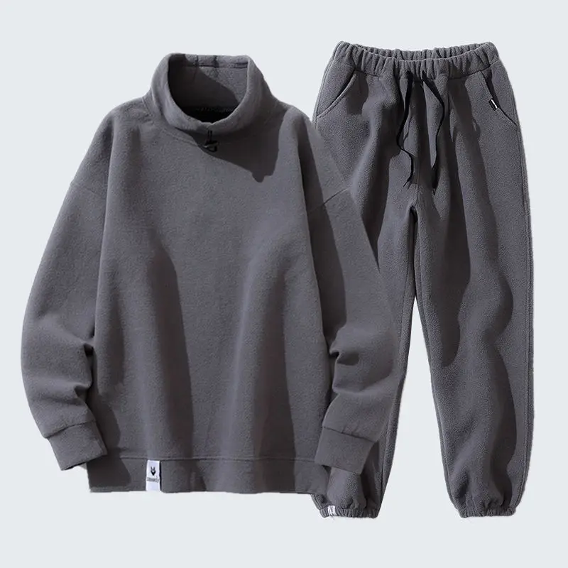 Fall/winter suit men's Korean style trendy plus fleece half high collar sweater polar fleece casual suit Men's winter clothes
Fall/winter suit men's Korean style trendy plus fleece half high collar sweater polar fleece casual suit Men's winter clothes