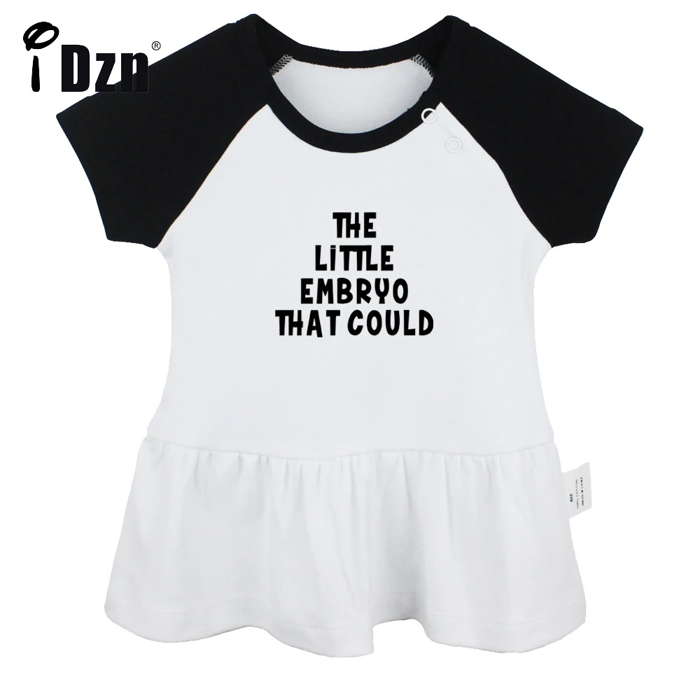 iDzn Summer NEW The Little Embryo That Could Baby Girls Funny Short Sleeve Dress Infant Cute Pleated Dress Soft Cotton Dresses
iDzn Summer NEW The Little Embryo That Could Baby Girls Funny Short Sleeve Dress Infant Cute Pleated Dress Soft Cotton Dresses