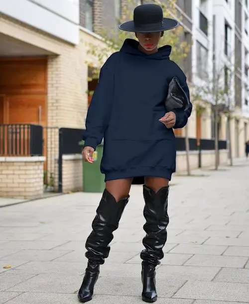 Casual Women Dress Sweater Dress Hooded Solid Color Clothes For Women Vestidos
Casual Women Dress Sweater Dress Hooded Solid Color Clothes For Women Vestidos