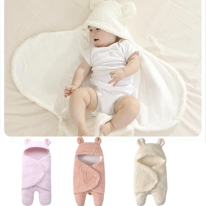 Фото Теплые оболочки для новорожденных 0 3 м одеяло младенцев с защитой от морщин
