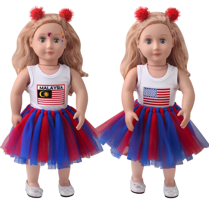 Новое платье + головной убор для американской девочки, 18 дюймов, кукольная одежда для детей, лучший подарок
Новое платье + головной убор для американской девочки, 18 дюймов, кукольная одежда для детей, лучший подарок