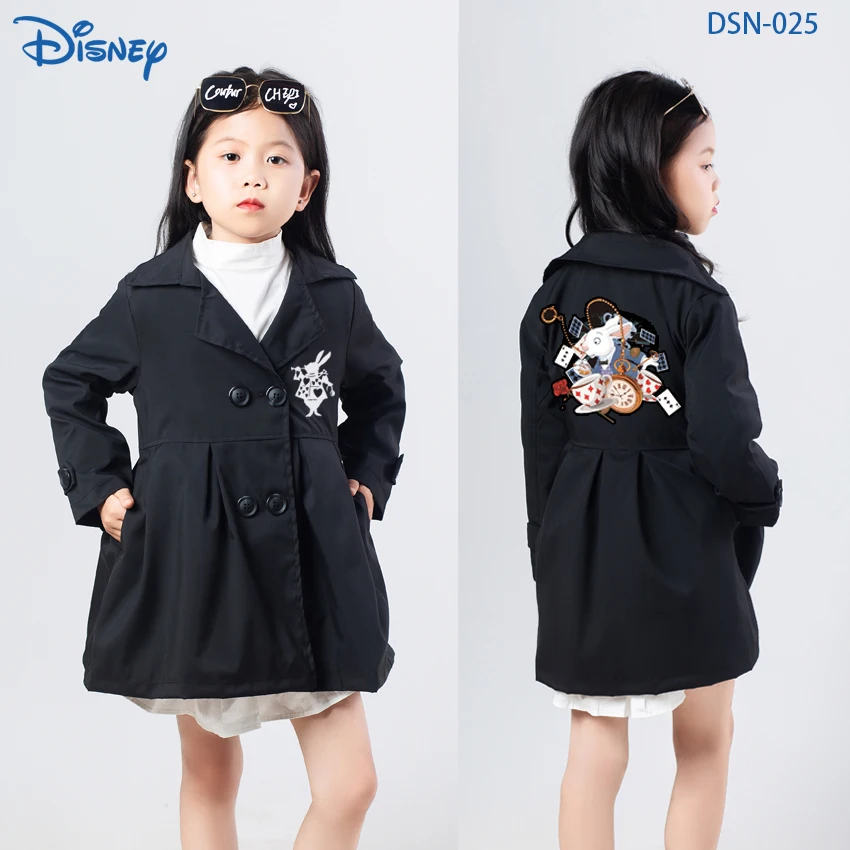 Disney Alice In Wonderland/осенняя одежда для маленьких девочек; Куртка; Модное детское пальто; Куртки с длинными рукавами; Верхняя одежда для детей 
Disney Alice In Wonderland/осенняя одежда для маленьких девочек; Куртка; Модное детское пальто; Куртки с длинными рукавами; Верхняя одежда для детей
