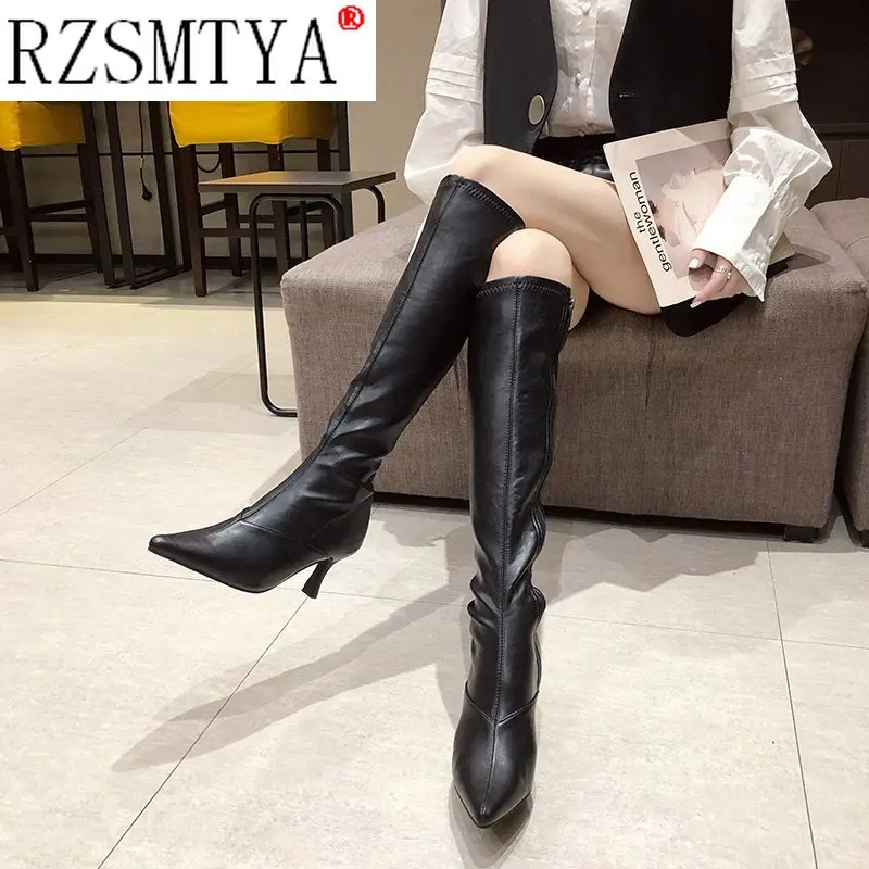 Sexy Patented Leather Thigh High Boots Women's Heels Knee-Long Boots for Women's Point Toes White Black Fetish Party Long Shoes 
Sexy Patented Leather Thigh High Boots Women's Heels Knee-Long Boots for Women's Point Toes White Black Fetish Party Long Shoes