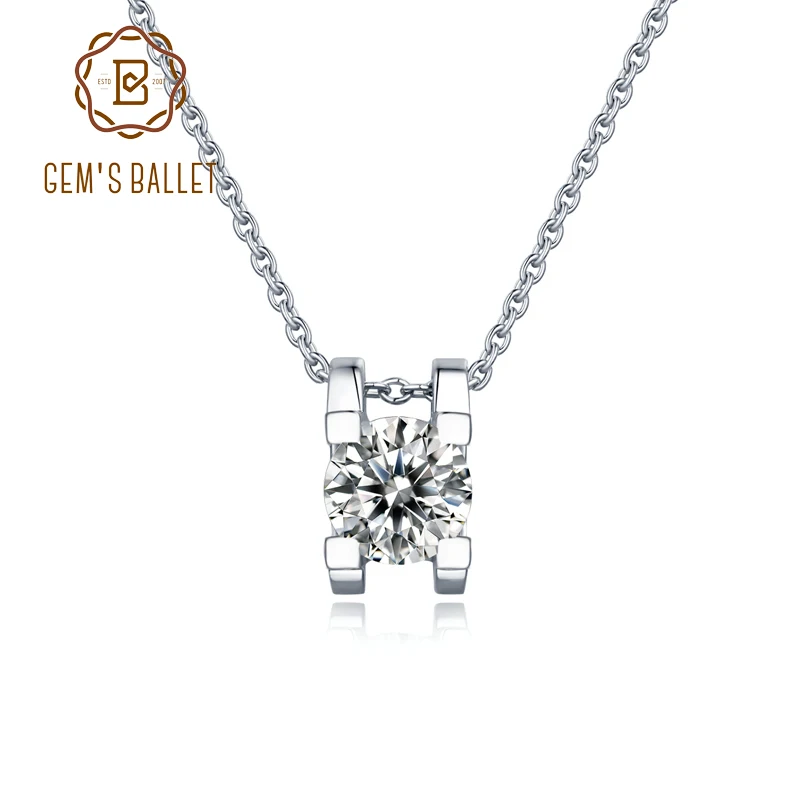 GEM'S BALLET Moissanite Necklace 925 Sterling Silver Jewellery Women Round Shape Jewelry Pendant Moissanite Diamond Necklace
GEM'S BALLET Moissanite Necklace 925 Sterling Silver Jewellery Women Round Shape Jewelry Pendant Moissanite Diamond Necklace