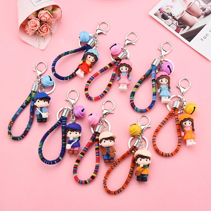 1PCS Couple Keychain Cute Doll Bag Phone Pendant Bell Keychain Cute Doll Keychain Men's Best Couple Gift Jewelry Chaveiro Boneca
1PCS Couple Keychain Cute Doll Bag Phone Pendant Bell Keychain Cute Doll Keychain Men's Best Couple Gift Jewelry Chaveiro Boneca