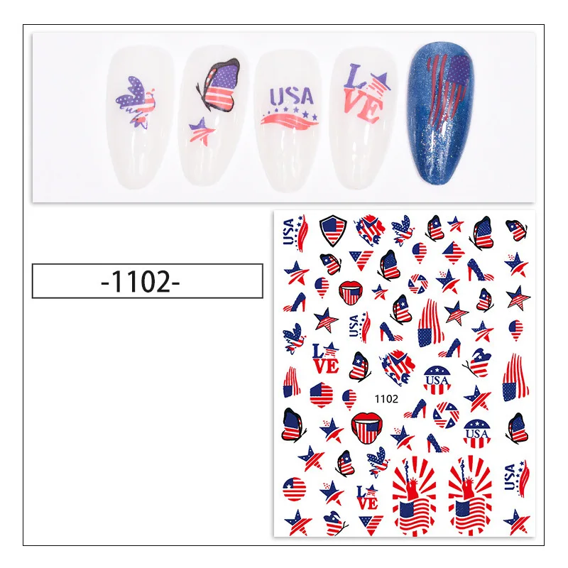 1 PC Hot Nail Sticker Heart Star America Flame Design Water Transfer Nail Art Tips Nail Decor Manicure Decal T1084 
1 PC Hot Nail Sticker Heart Star America Flame Design Water Transfer Nail Art Tips Nail Decor Manicure Decal T1084