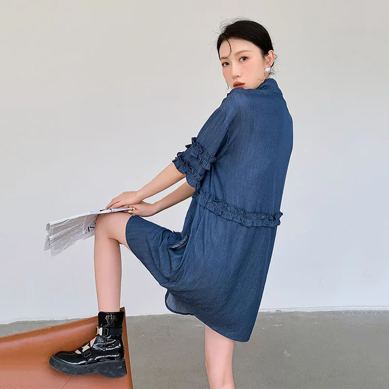 Petal Ruffled Doll Collar Women Shirt Dress Summer High Quality New Fashion High Waist Casual French Puff Sleeve Female Skirt
Petal Ruffled Doll Collar Women Shirt Dress Summer High Quality New Fashion High Waist Casual French Puff Sleeve Female Skirt