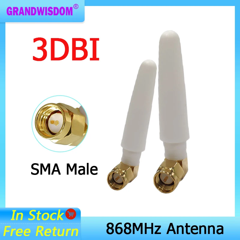 Антенна GRANDWISDOM 868 МГц 3 дБи sma male 915 lora antene pbx iot модуль lorawan антенна приемника сигнала