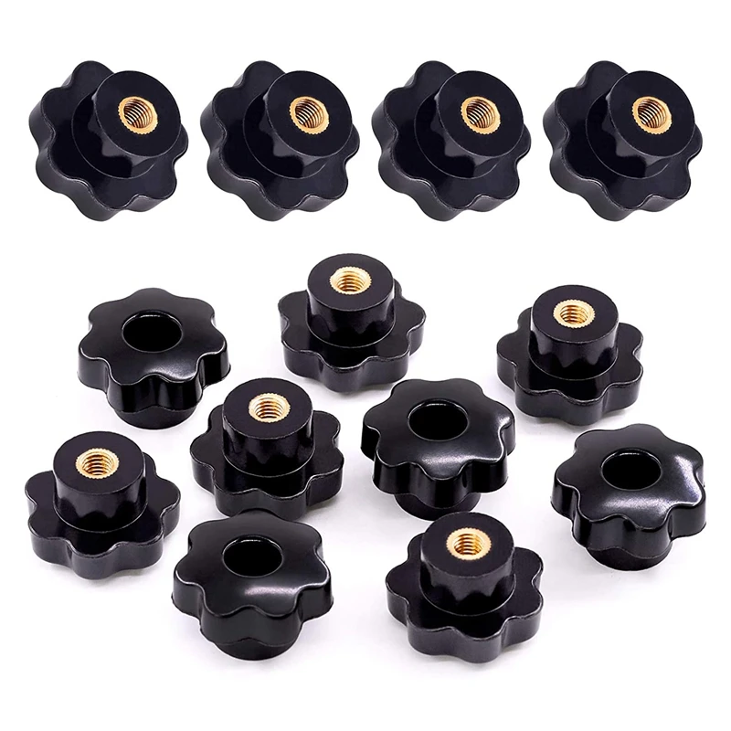 15Pcs 7 Star Through Hole Star Shape Hand Knobs Grip Kit Screw-On Handle Clamping Knob For Mechanical Equipment (M8)
15Pcs 7 Star Through Hole Star Shape Hand Knobs Grip Kit Screw-On Handle Clamping Knob For Mechanical Equipment (M8)