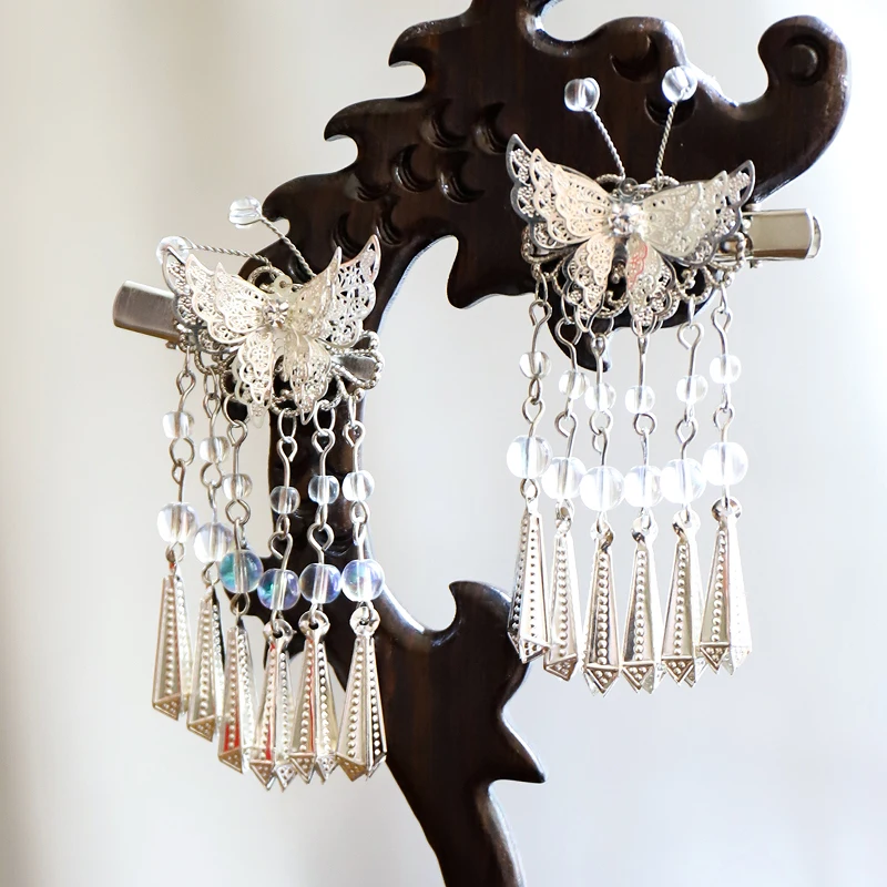 QIANJI Children's antique Hanfu hairpin side clip tassel butterfly and wind silver bell costume headdress hairpin
QIANJI Children's antique Hanfu hairpin side clip tassel butterfly and wind silver bell costume headdress hairpin