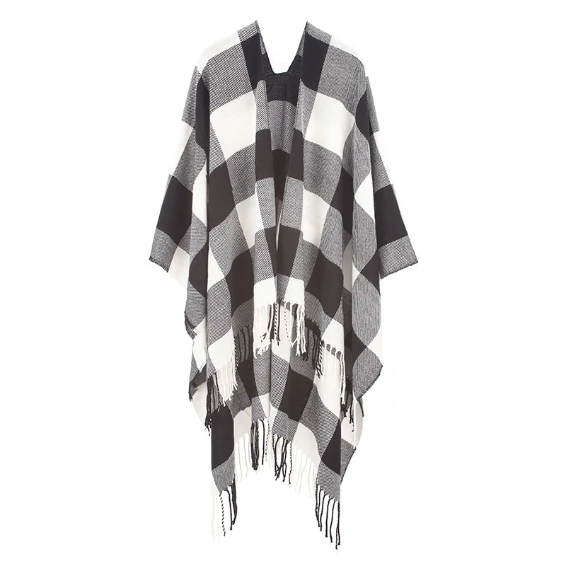 New European and American style fashion geometric color imitation comfortable temperament warm poncho shawl scarf
New European and American style fashion geometric color imitation comfortable temperament warm poncho shawl scarf