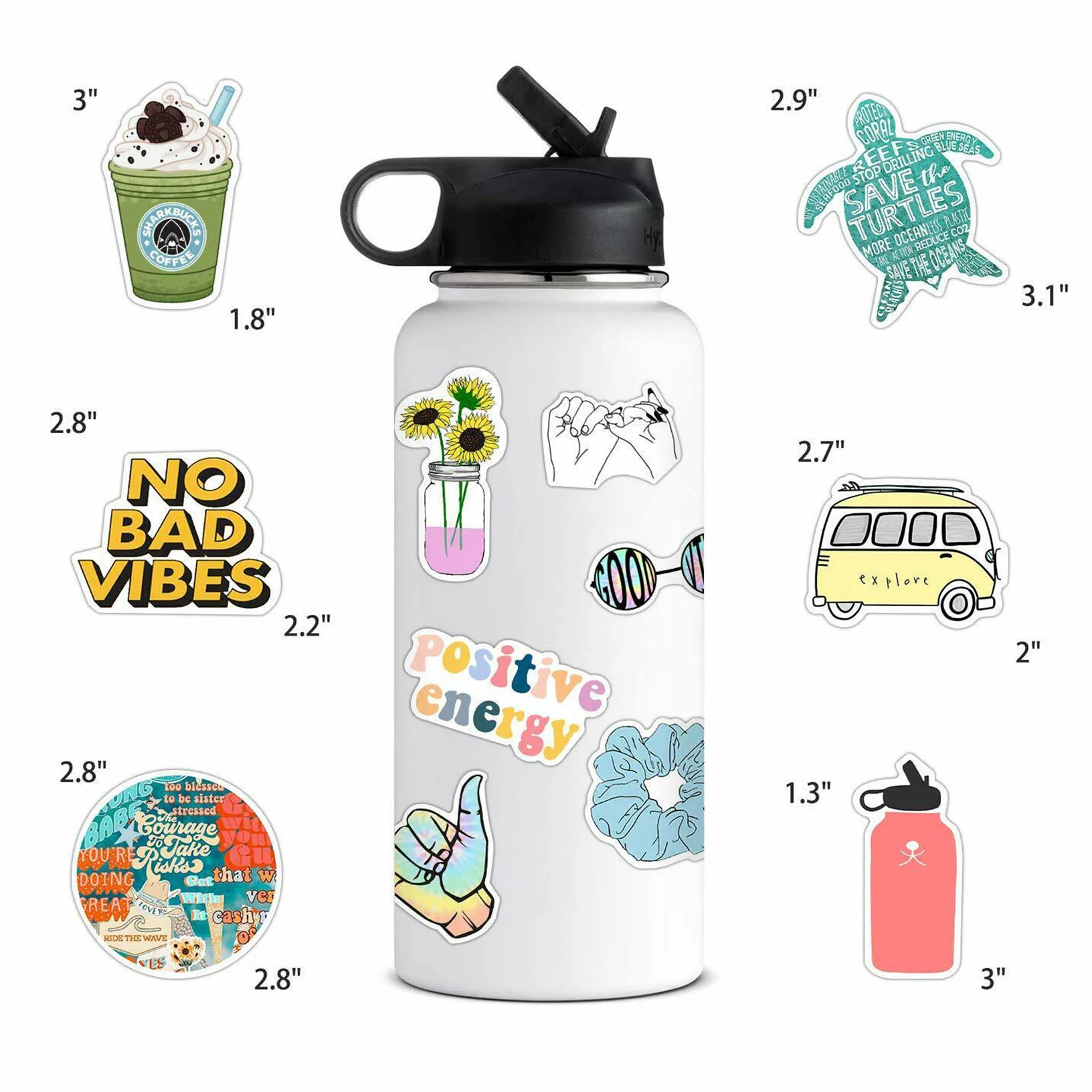 50 PCs Cute Stickers for Water Bottles and Hydro Flask for Teen Girls 
50 PCs Cute Stickers for Water Bottles and Hydro Flask for Teen Girls