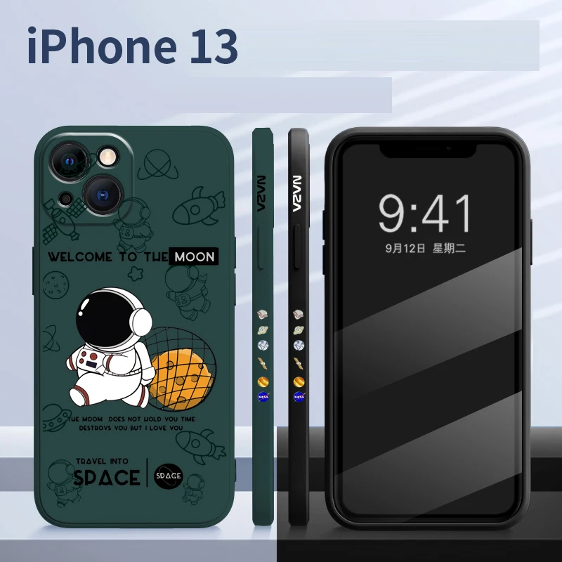 Cute Cartoon Astronaut Phone Case For iPhone 13 12 Pro Max 11 XS X 8 7 SE 2020 Space Moon Patterned Shockproof Soft Case Cover 
Cute Cartoon Astronaut Phone Case For iPhone 13 12 Pro Max 11 XS X 8 7 SE 2020 Space Moon Patterned Shockproof Soft Case Cover