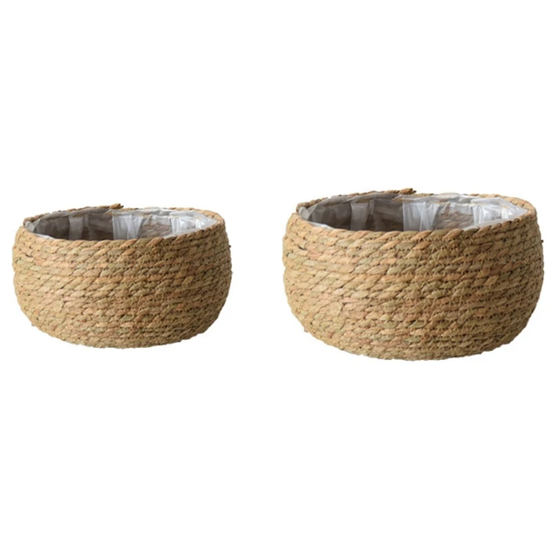 Woven Storage Basket Floor Flower Pot Crafts Decor Home Living Room Shop Flower Basket Small Desktop Pot, 2PCS
Woven Storage Basket Floor Flower Pot Crafts Decor Home Living Room Shop Flower Basket Small Desktop Pot, 2PCS
