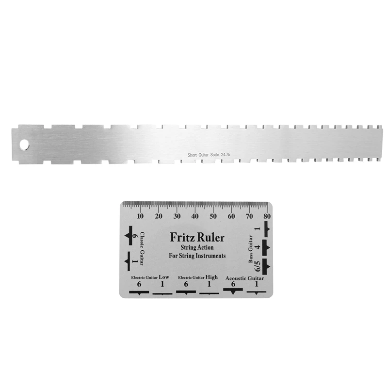 Guitar Neck Notched Straight Edge Luthiers Tool with String Action Ruler Gauge for Gibson 24.75 Inch and Fender 25.5 Inch Electr
Guitar Neck Notched Straight Edge Luthiers Tool with String Action Ruler Gauge for Gibson 24.75 Inch and Fender 25.5 Inch Electr
