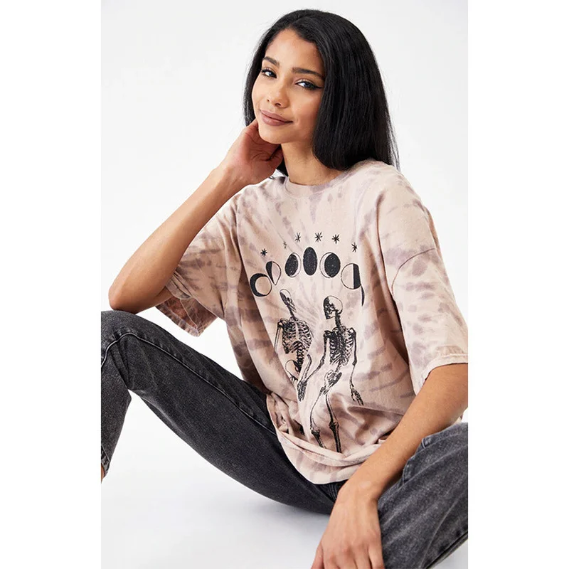 Женская Винтажная Футболка с принтом, круглым вырезом и коротким рукавом
Женская Винтажная Футболка с принтом, круглым вырезом и коротким рукавом