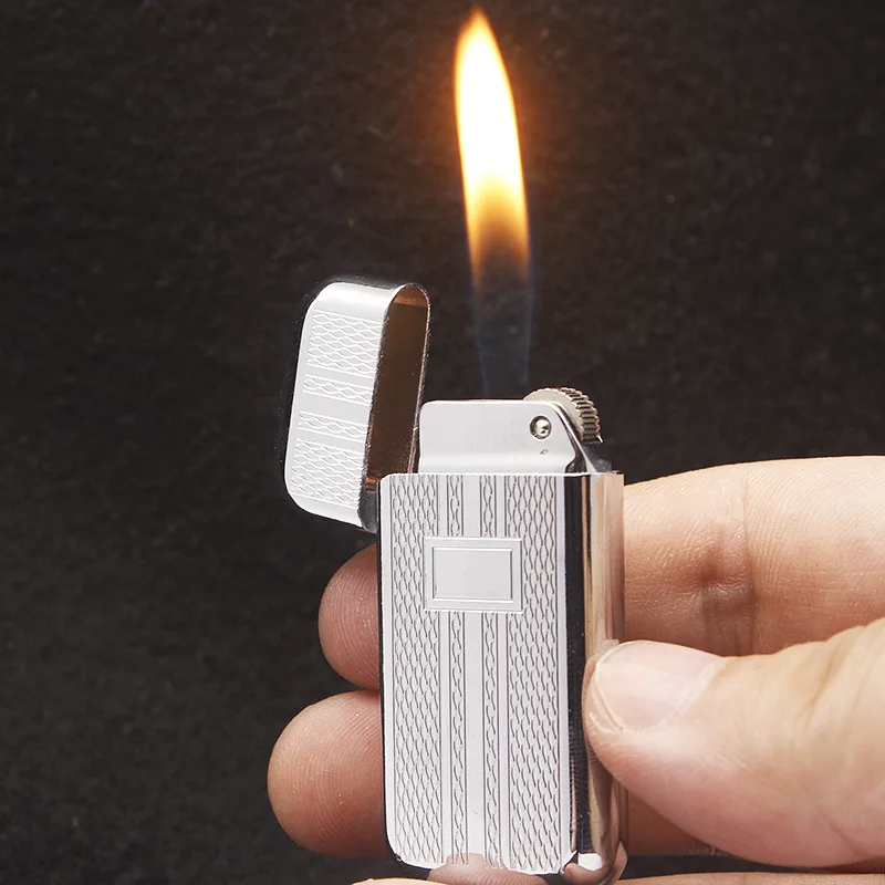 Portable Ultra-thin Mini Grinding Wheel Inflatable Open Flame Lighter Electroplating Modern Minimalist Cigarette Cigar Lighter
Portable Ultra-thin Mini Grinding Wheel Inflatable Open Flame Lighter Electroplating Modern Minimalist Cigarette Cigar Lighter