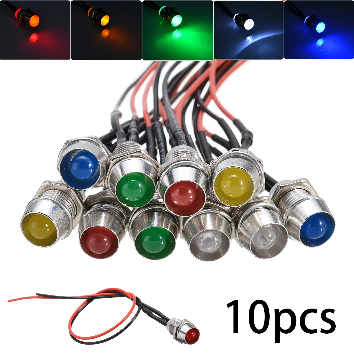 Светодиодная лампа индикатора автосигнала Treyues 10 шт./компл. 12 В, металлическая пластиковая лампа для пилотного приборной панели, автомобиля,...
Светодиодная лампа индикатора автосигнала Treyues 10 шт./компл. 12 В, металлическая пластиковая лампа для пилотного приборной панели, автомобиля,...