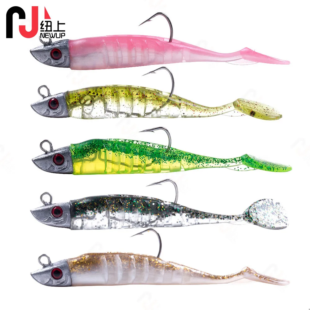 

1pcs Worms Jig Silicone Soft Bait 15G 25G Jigging Wobblers Fishing Lure Lead Hook Tackle Bass Artificial Tail Swimbaits