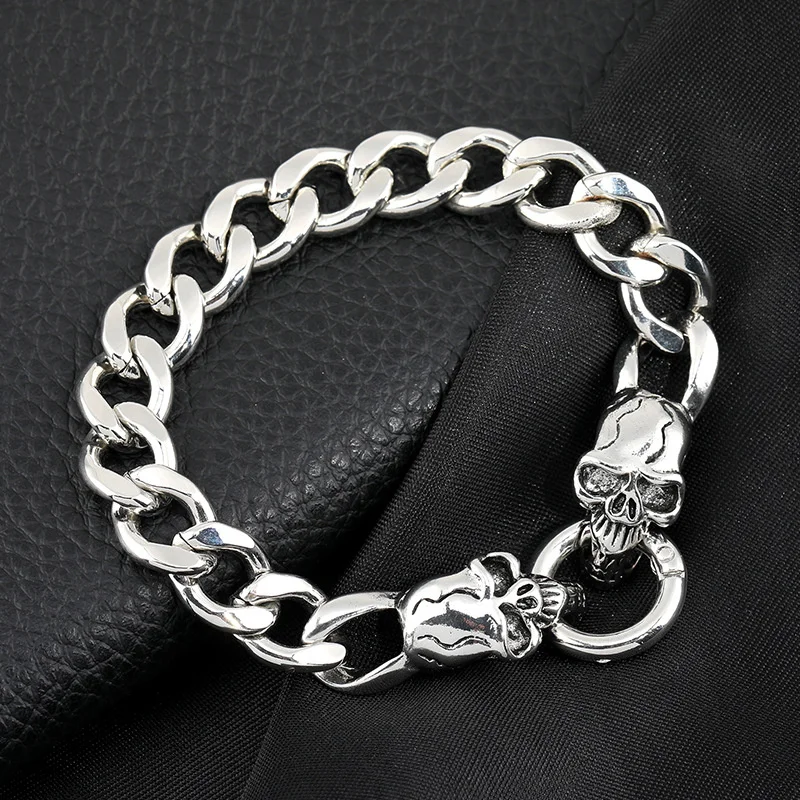 Fashionable Domineering Tough Guy Cool Men's Skull Bracelet Hip Hop Punk Personality Trend Jewelry Accessory Wholesale
Fashionable Domineering Tough Guy Cool Men's Skull Bracelet Hip Hop Punk Personality Trend Jewelry Accessory Wholesale