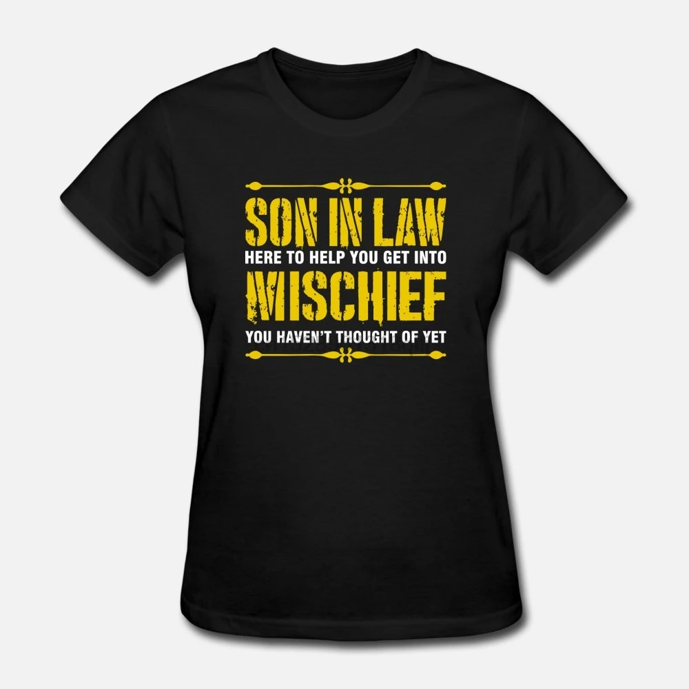 Мужская футболка с надписью Son In Law Here чтобы помочь вам впасть в беду женские и