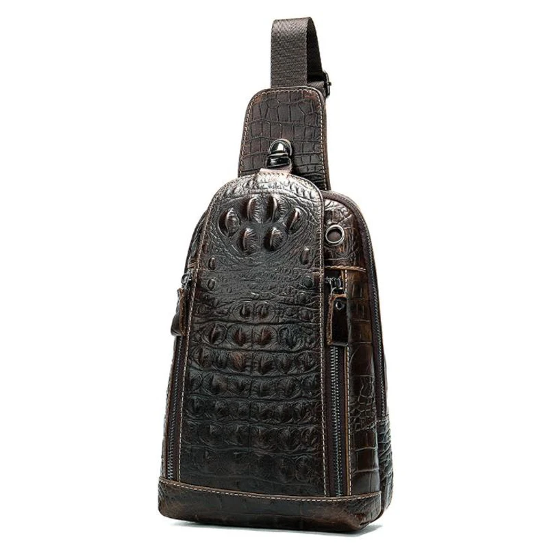 Exquisite Crocodile Genuine Leather Men's Chest Bag Messenger Leather Travel Chest Backpack For Work Man Designers
Exquisite Crocodile Genuine Leather Men's Chest Bag Messenger Leather Travel Chest Backpack For Work Man Designers