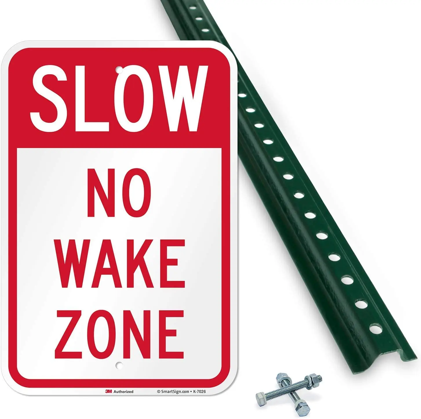 SmartSign No Wake Zone Sign, Slow Down Sign, Lake Signs for Outdoor, 12 x 8 Inches 3M Engineer Grade Reflective Aluminum,
SmartSign No Wake Zone Sign, Slow Down Sign, Lake Signs for Outdoor, 12 x 8 Inches 3M Engineer Grade Reflective Aluminum,