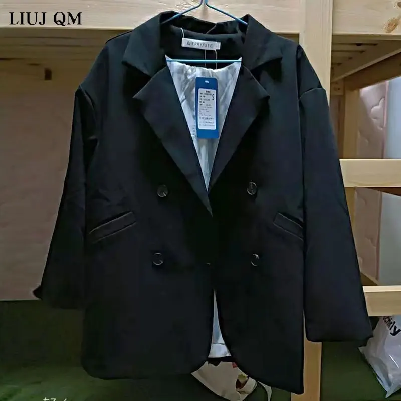 Black Oversized Blazer Jackets Autumn Female Elegant Office Suits Coat Korean Ladies Casual Double breasted Blazers Outerwear
Black Oversized Blazer Jackets Autumn Female Elegant Office Suits Coat Korean Ladies Casual Double breasted Blazers Outerwear