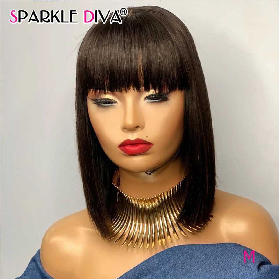 Short Bob Wig With Bangs Straight Human Hair Wigs for Women 150 Brazilian Full Machine Made Wig Remy Human Hair Wigs With Bangs
Short Bob Wig With Bangs Straight Human Hair Wigs for Women 150 Brazilian Full Machine Made Wig Remy Human Hair Wigs With Bangs