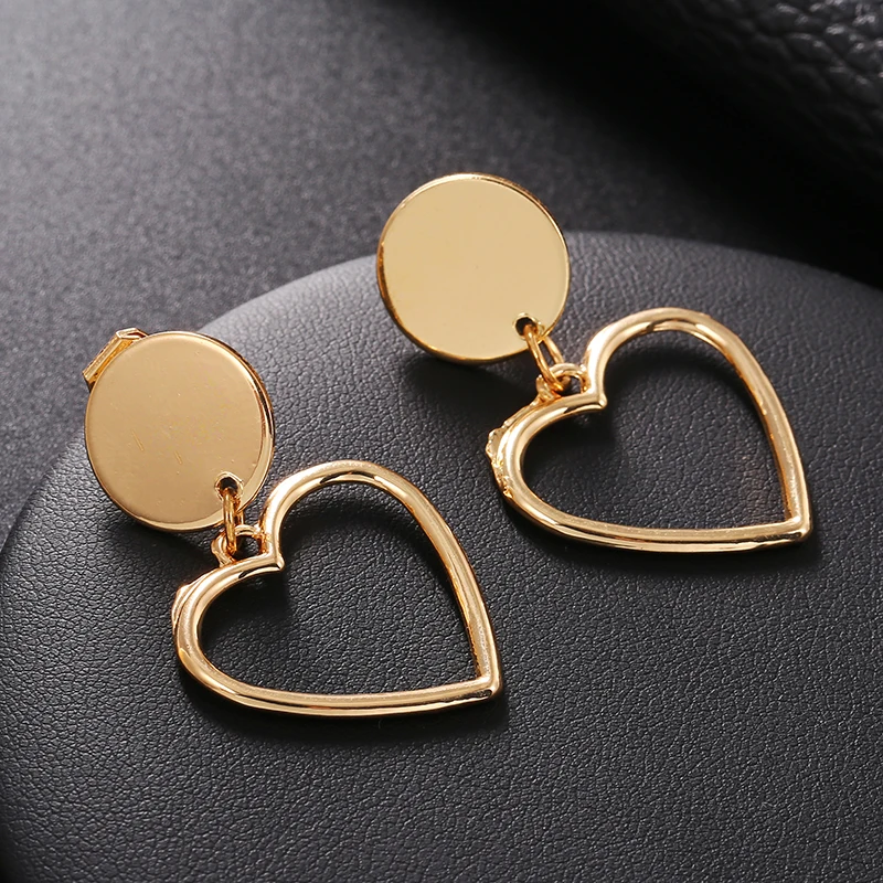 New Fashion Round Dangle ear clip Korean clip on Earrings For Women Geometric Round Heart Earring Wedding Jewelry
New Fashion Round Dangle ear clip Korean clip on Earrings For Women Geometric Round Heart Earring Wedding Jewelry