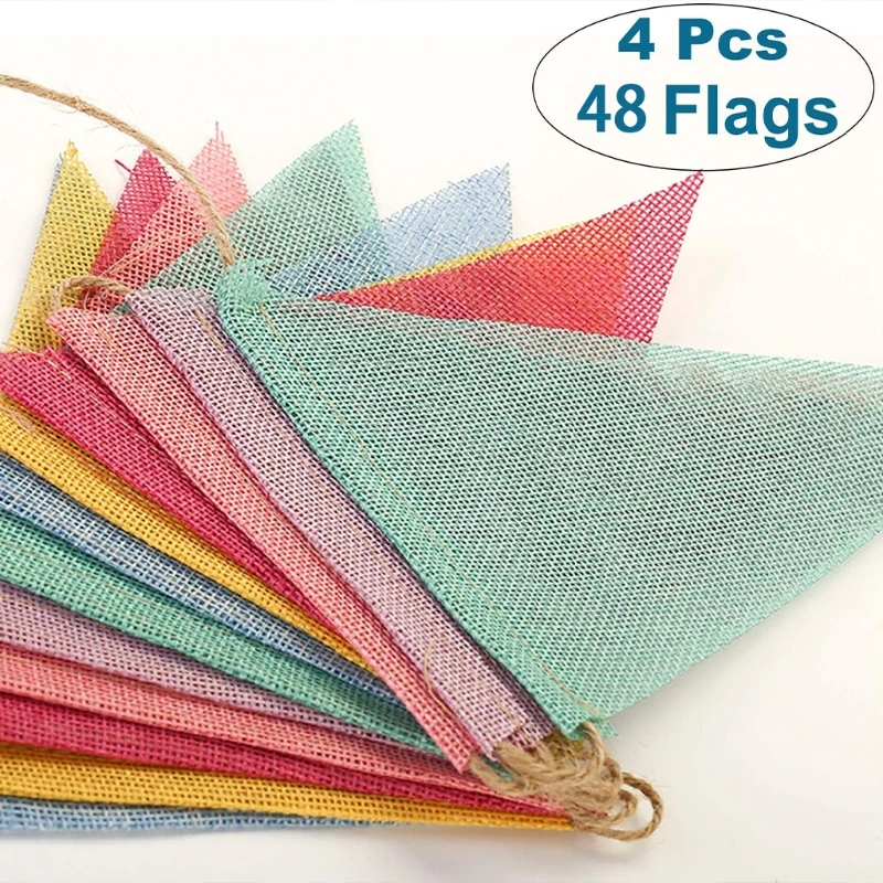 4Pcs 4 Meters 12 Pieces Funny Bunting Chains Banner Rainbow Colorful Faux Linen Garland for Wedding Party Christmas Outdoor M17D
4Pcs 4 Meters 12 Pieces Funny Bunting Chains Banner Rainbow Colorful Faux Linen Garland for Wedding Party Christmas Outdoor M17D