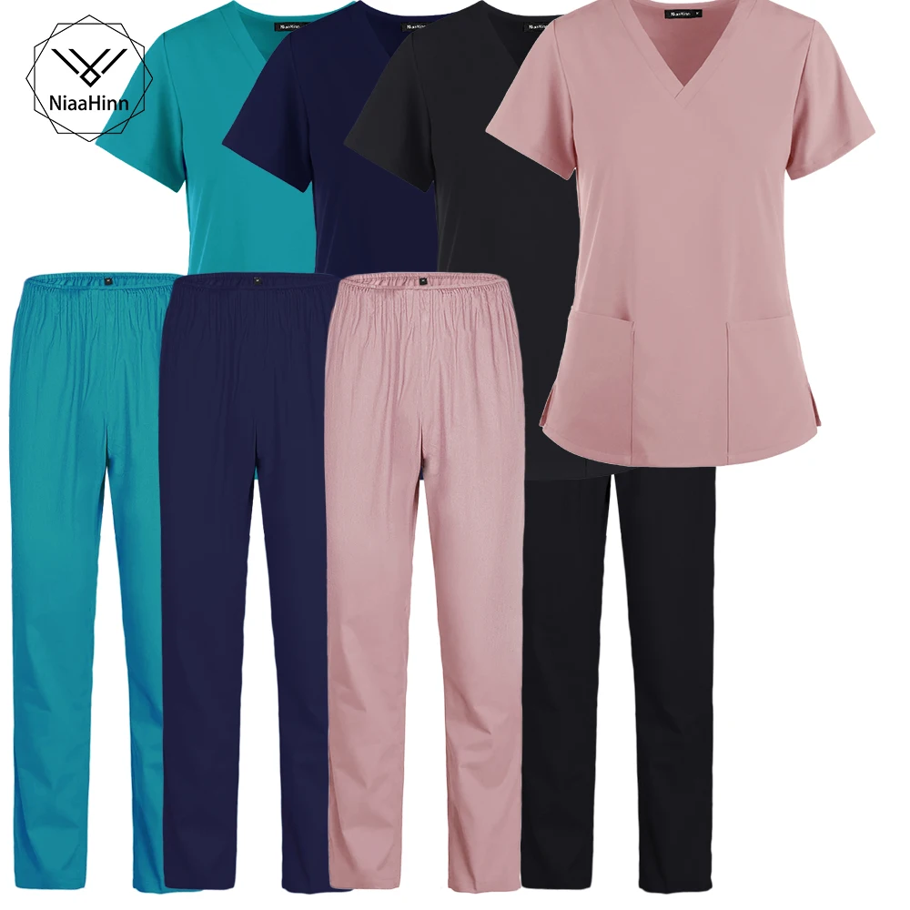 Solid Color Suit Spa Lab Nursing Uniform Two-piece Suit Operating Room Medical Clothing Scrubs Dental Clinic Nurse Work Clothes
Solid Color Suit Spa Lab Nursing Uniform Two-piece Suit Operating Room Medical Clothing Scrubs Dental Clinic Nurse Work Clothes