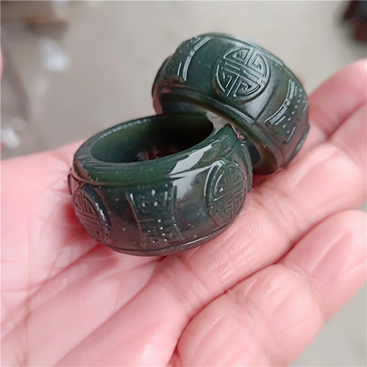 100% Natural Handmade Hetiangreen Male And Female Ring Taoist Supplies Symbols Jade Stone Jewelry Accessories
100% Natural Handmade Hetiangreen Male And Female Ring Taoist Supplies Symbols Jade Stone Jewelry Accessories
