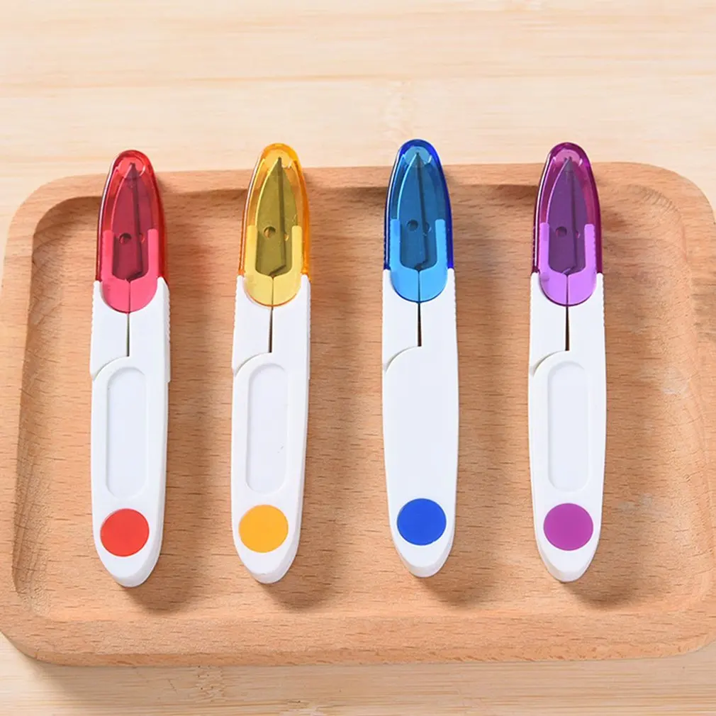 DIY Sewing Scissor Stainless Steel Plastic Cross Stitch Fishing Line Tailor's Embroidery Scissors Cutter With Cap Sewing Tools
DIY Sewing Scissor Stainless Steel Plastic Cross Stitch Fishing Line Tailor's Embroidery Scissors Cutter With Cap Sewing Tools