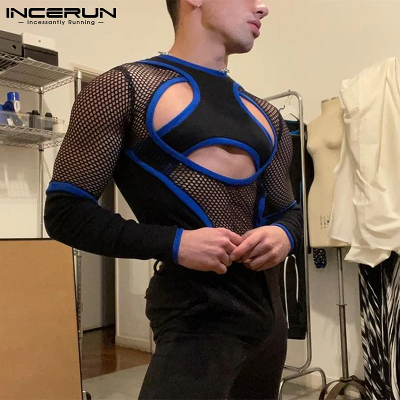 Handsome New Men's T-Shirts Patchwork INCERUN Tops 2021 Long Sleeve Well Fitting Camiseta Transparent Hollow Fashion Tees S-5XL
Handsome New Men's T-Shirts Patchwork INCERUN Tops 2021 Long Sleeve Well Fitting Camiseta Transparent Hollow Fashion Tees S-5XL